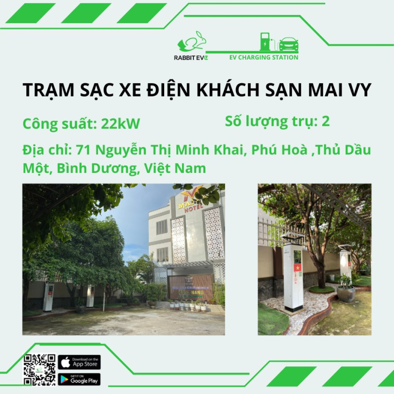 TRẠM SẠC XE ĐIỆN AC THỦ DẦU MỘT – BÌNH DƯƠNG
