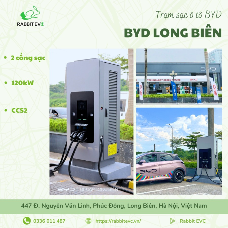 TRẠM SẠC Ô TÔ BYD – BYD LONG BIÊN (HÀ NỘI)
